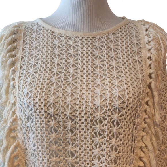 NWOT RARE See by Chloe Crochet Pullover Sweater in Cream/White Size 34 - Picture 13 of 17